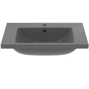Waschbecken „i.lifeB“ 61 × 51 × 18 cm, Hahnlochposition mittig in Grau Waschbecken „i.lifeB“ 61 × 51 × 18 cm, Hahnlochposition mittig in Grau