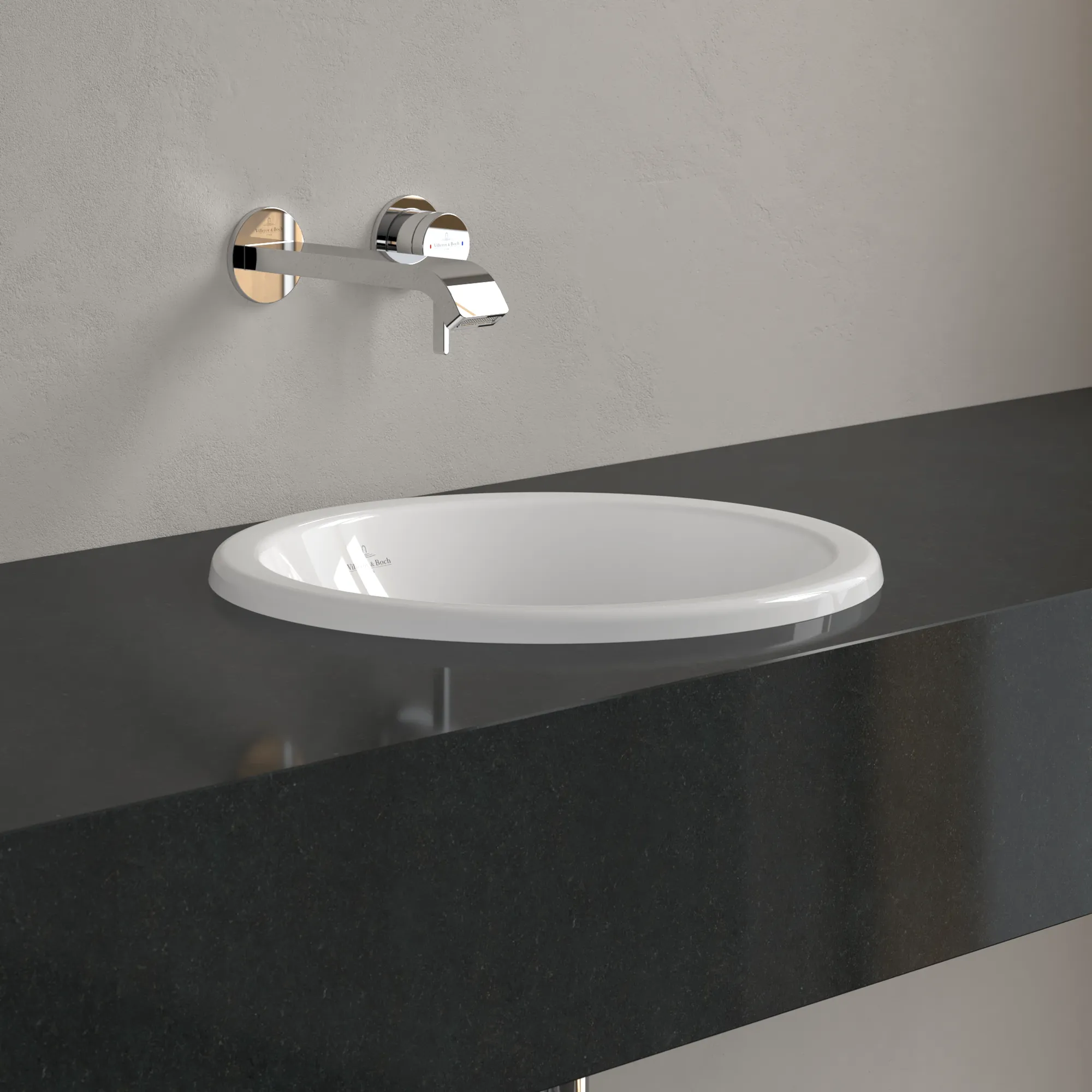 Villeroy & Boch Einbauwaschtisch aus TitanCeram „Loop & Friends“ ohne Hahnlochbohrung, ⌀ 390 mm, ohne Hahnlochbohrung in Weiß Alpin Villeroy & Boch Einbauwaschtisch aus TitanCeram „Loop & Friends“ ohne Hahnlochbohrung, ⌀ 390 mm, ohne Hahnlochbohrung in Weiß Alpin