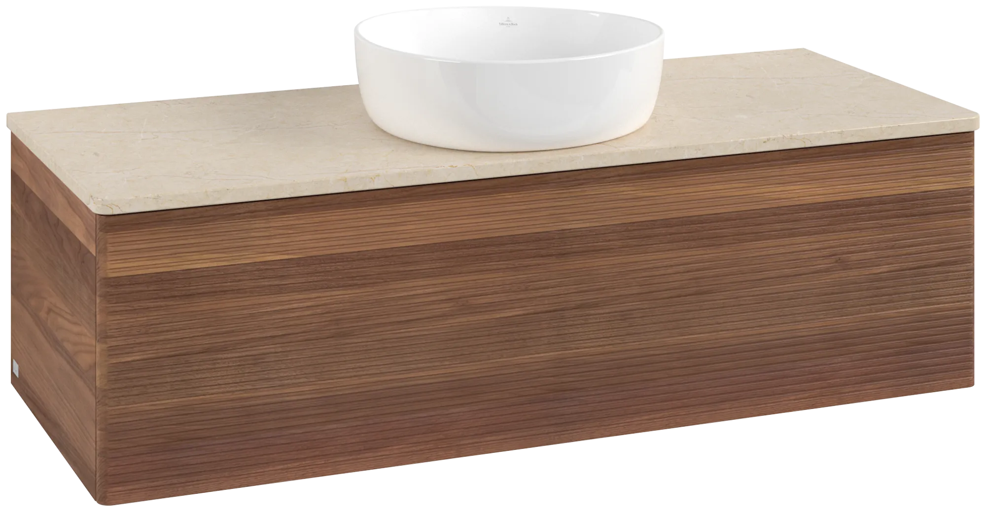 Villeroy & Boch Antao Waschbeckenunterschrank K32_1, 1200 x 360 x 500 mm, Warm Walnut / Botticino