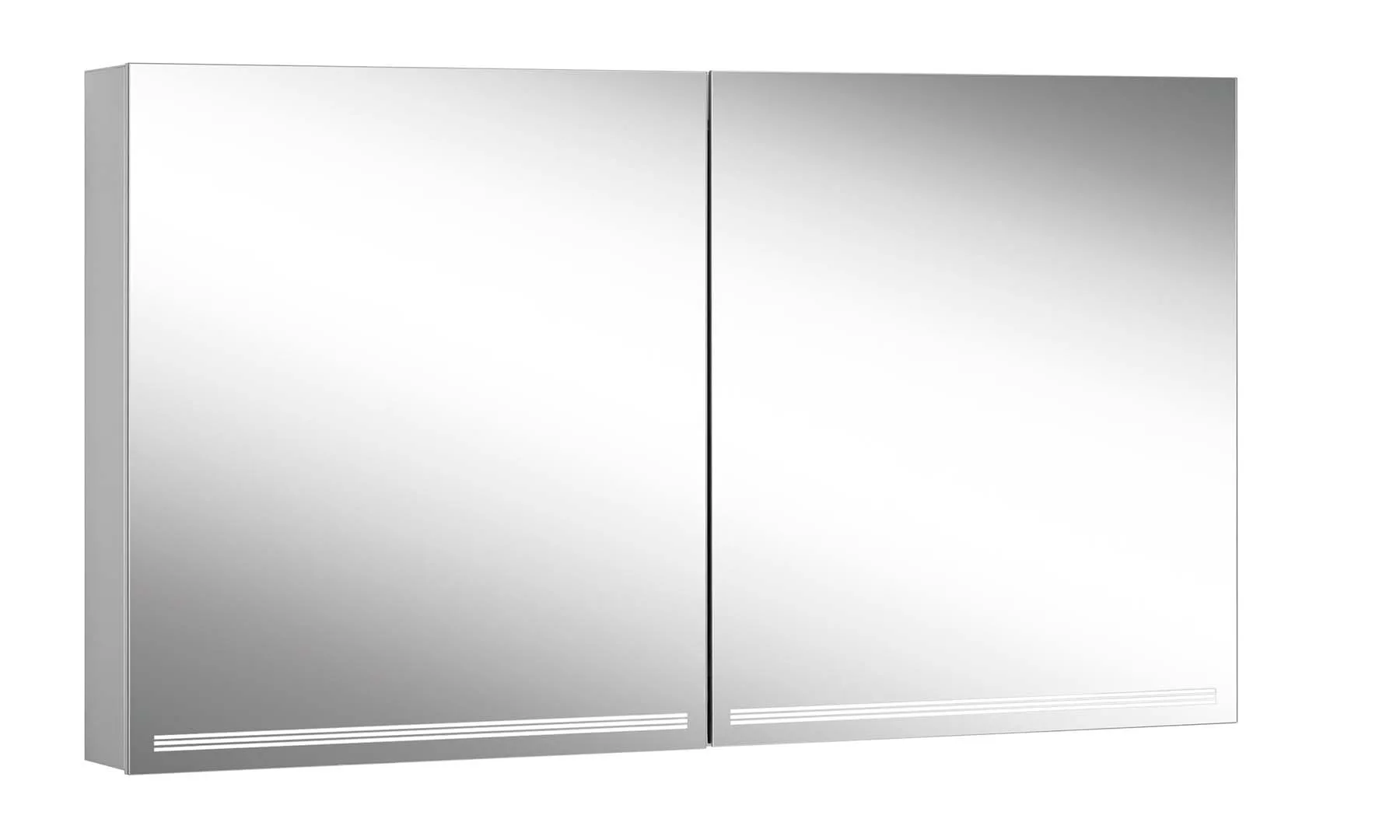 Schneider Spiegelschrank GRACE TW, Modell GRL 130/2/TW – Aufputzmontage, Aluminiumkorpus, verspiegelt, LED Beleuchtung Tunable White Schneider Spiegelschrank GRACE TW, Modell GRL 130/2/TW – Aufputzmontage, Aluminiumkorpus, verspiegelt, LED Beleuchtung Tunable White