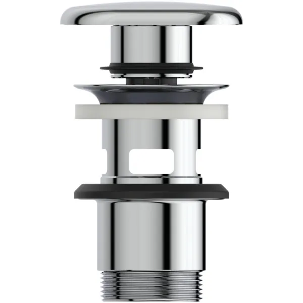 Ideal Standard Push-Open-Ventil quadratisch, Chrom, 120x75x75 mm, für Handwaschbecken Ideal Standard Push-Open-Ventil quadratisch, Chrom, 120x75x75 mm, für Handwaschbecken