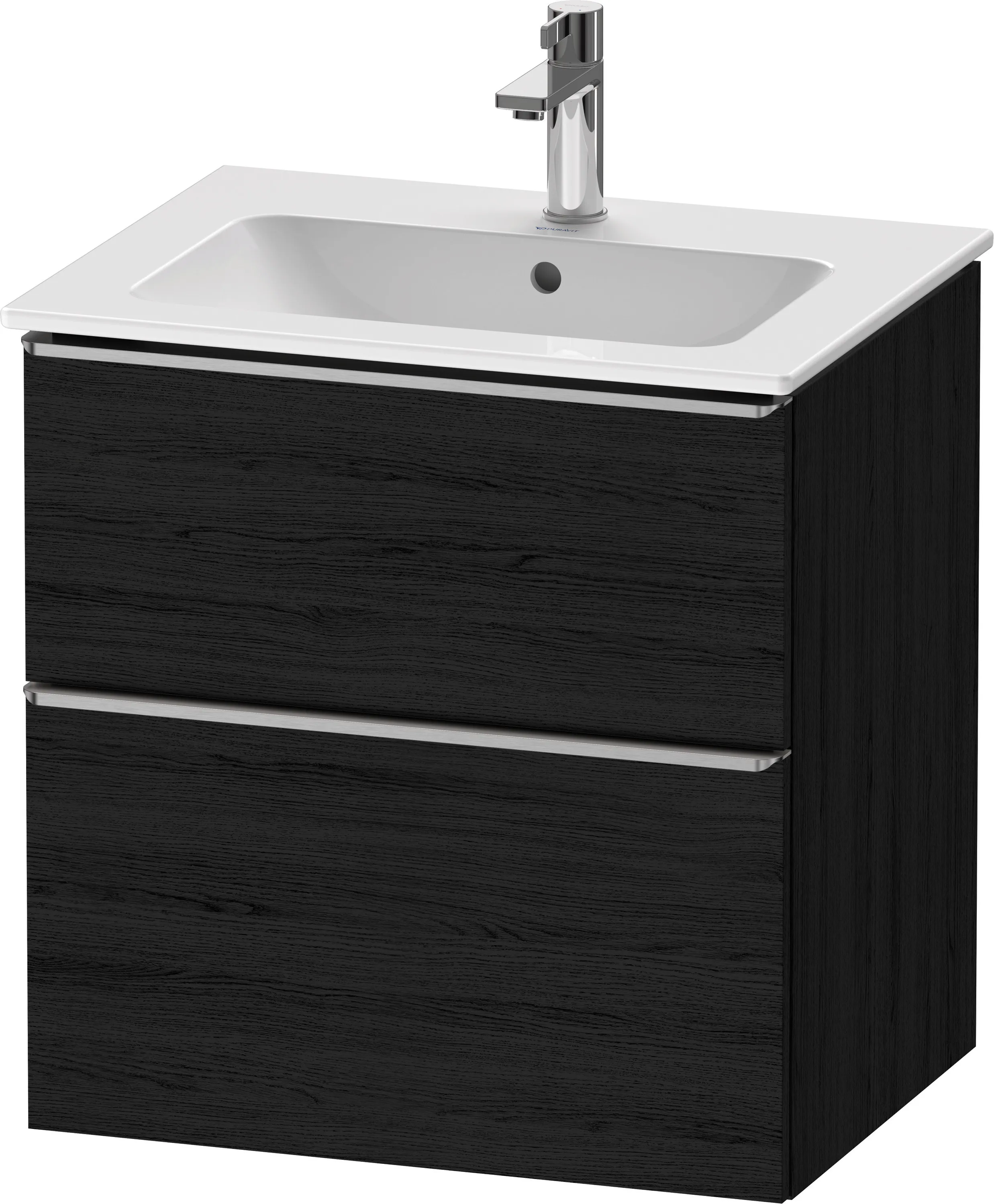 Duravit Waschtischunterschrank wandhängend „D-Neo“ 61 × 62,5 × 46,2 cm Eiche Schwarz