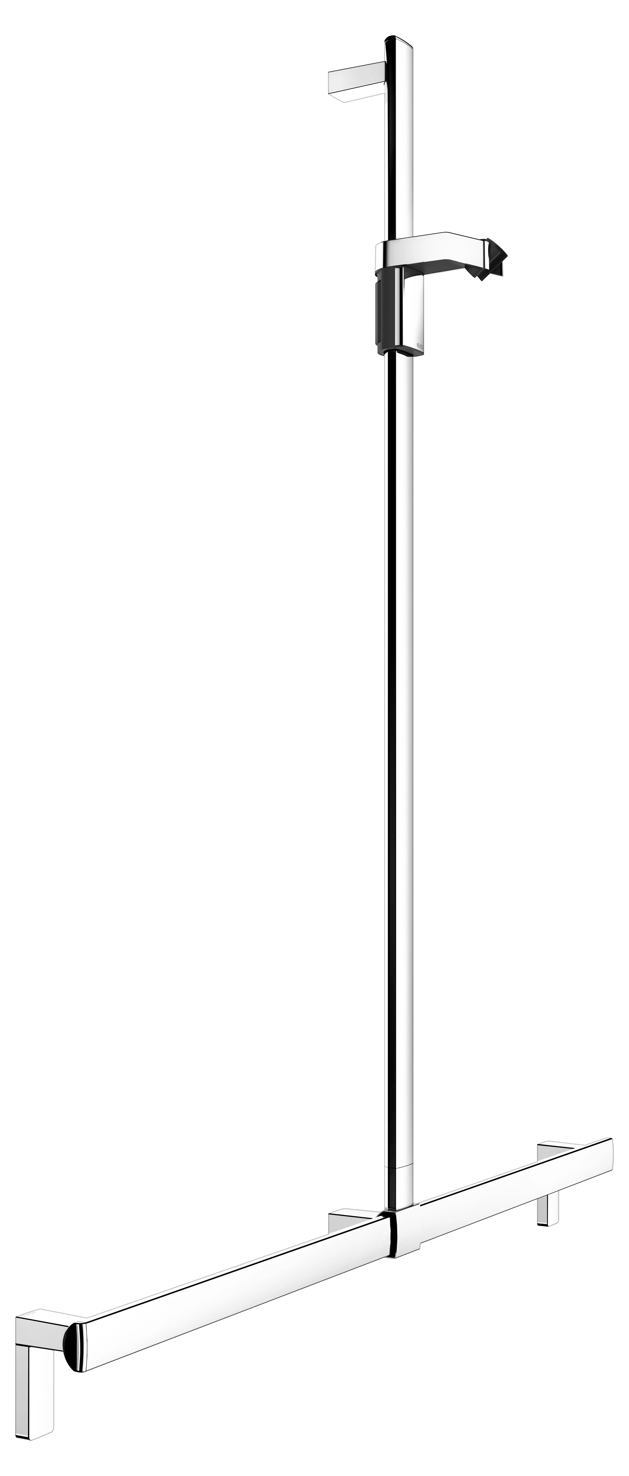 KEUCO AXESS Duschhandlauf mit Brausestange 1200⁄1300 mm, verchromt