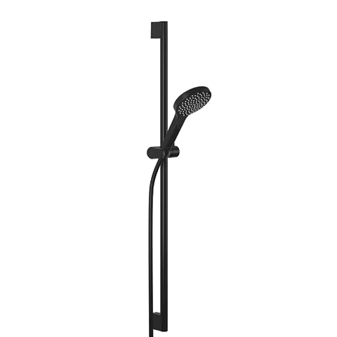 Kludi-DIVE Brause-Set Dive X 1S mattschwarz, 900 mm Wandstange mit höhenverstellbarer Handbrausehalterung