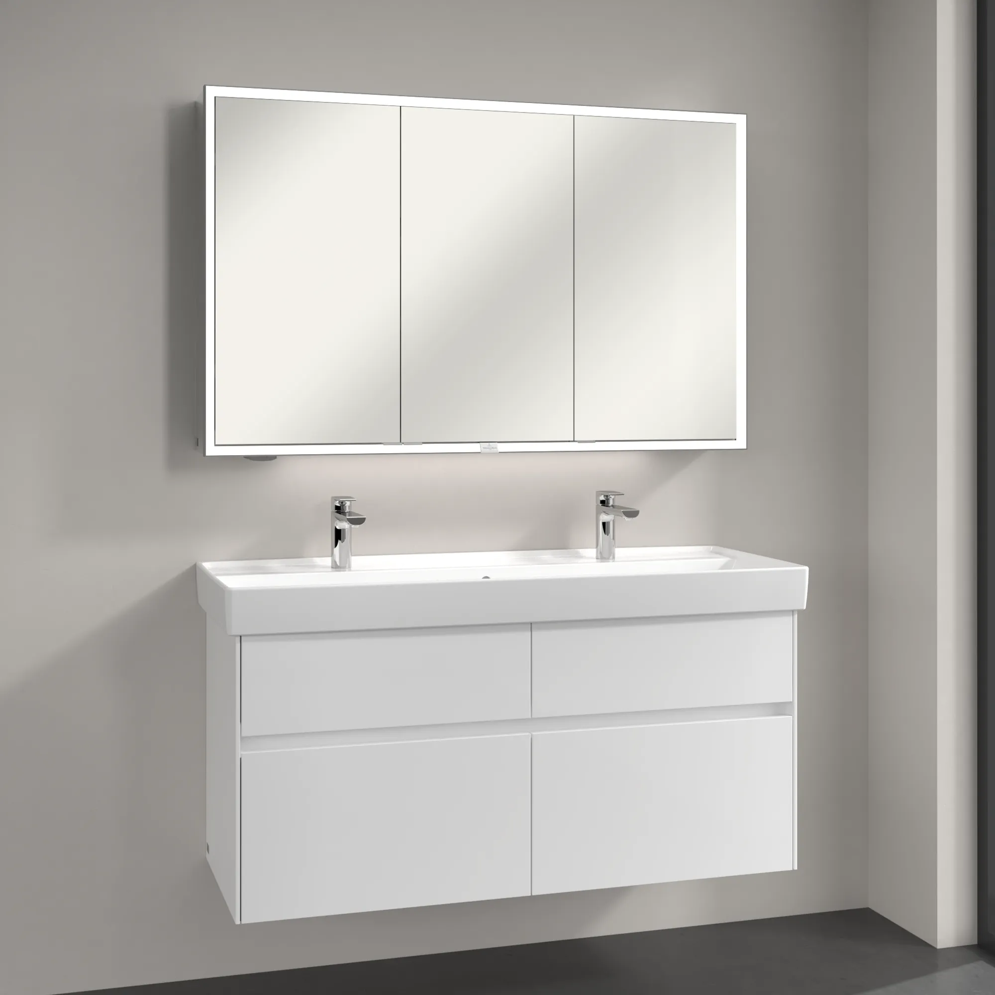 Villeroy & Boch Aufputz-Spiegelschrank My View Now, 1200x750 mm, glänzend, mit Beleuchtung und SoftClosing
