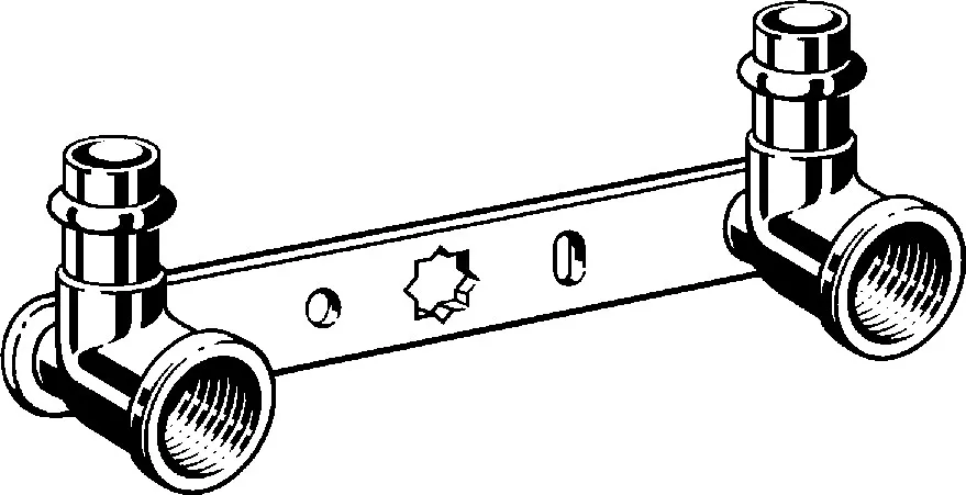 „Sanpress“ Wandscheibe auf Montageschiene 15 mm × 1/2″ × 150 mm „Sanpress“ Wandscheibe auf Montageschiene 15 mm × 1/2″ × 150 mm