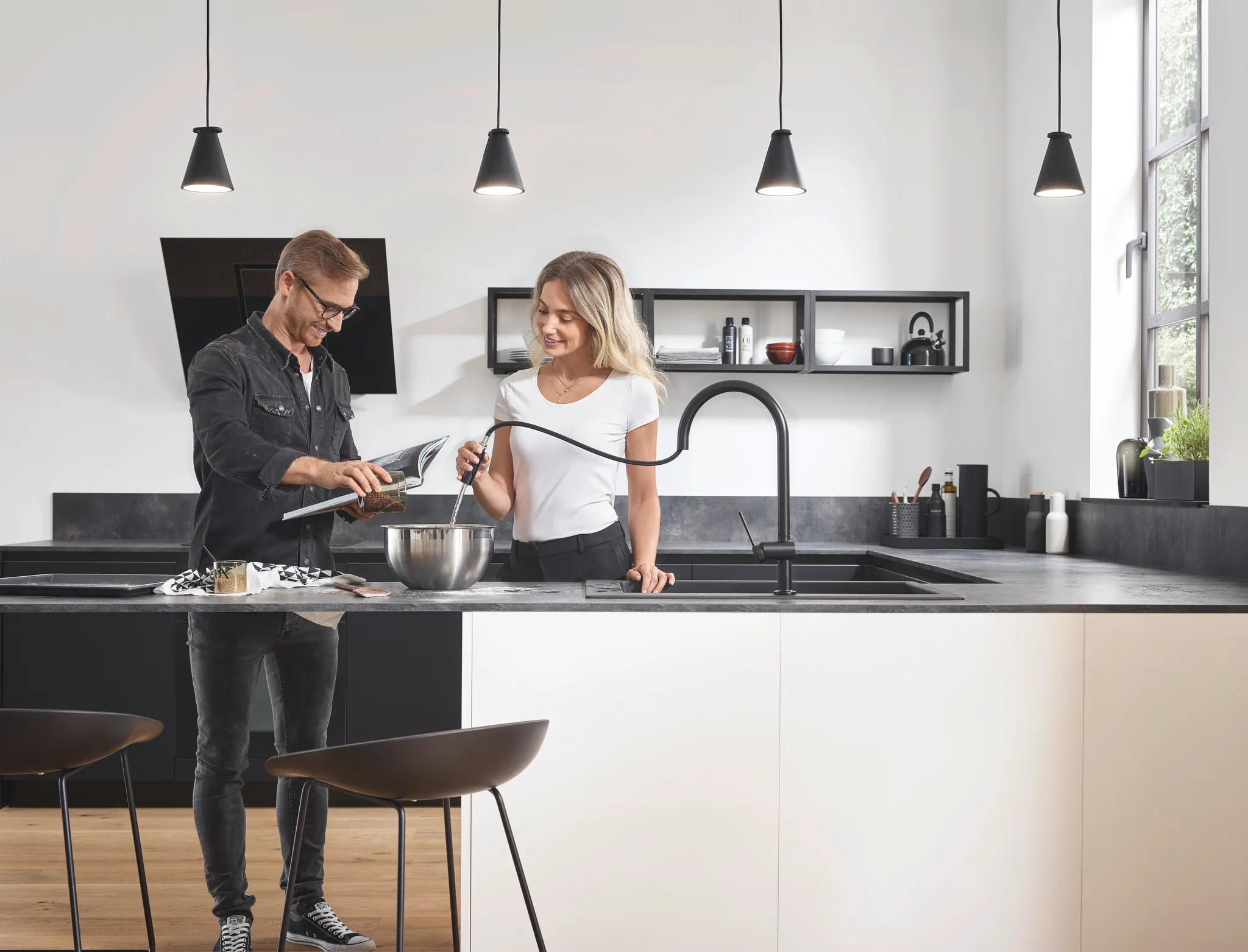 Hansgrohe S51 S510-F660 Einbauspüle 660, Graphitschwarz Hansgrohe S51 S510-F660 Einbauspüle 660, Graphitschwarz