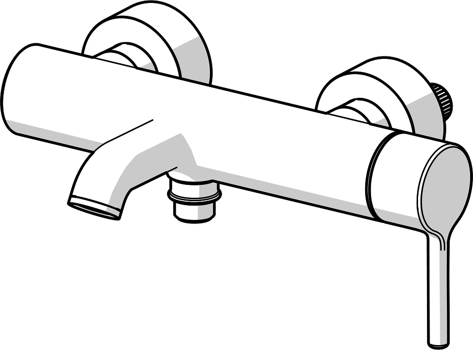 EHM Wannenfüll- und Brausebatterie VANTIS Style 5444 Ausladung 168 mm Chrom