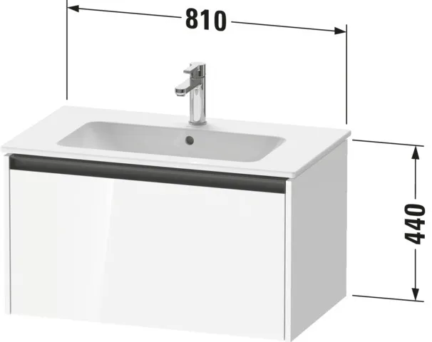 Duravit Waschtischunterschrank wandhängend „Ketho.2“ 81 × 44 × 48 cm Eiche Marmoriert Duravit Waschtischunterschrank wandhängend „Ketho.2“ 81 × 44 × 48 cm Eiche Marmoriert