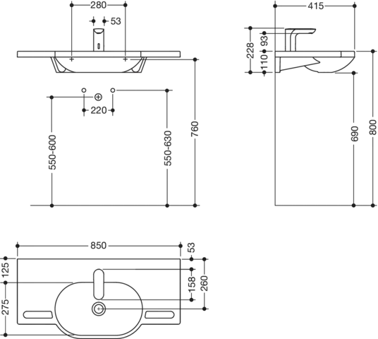 HEWI Produktset Waschtisch und Armatur PG87 HEWI Produktset Waschtisch und Armatur PG87