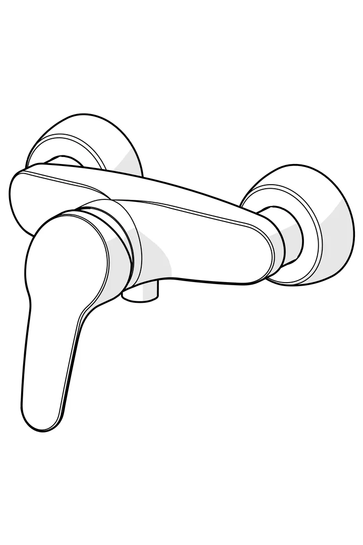 HansaMIX Einhebelmischer Brausebatterie DN15 Chrom
