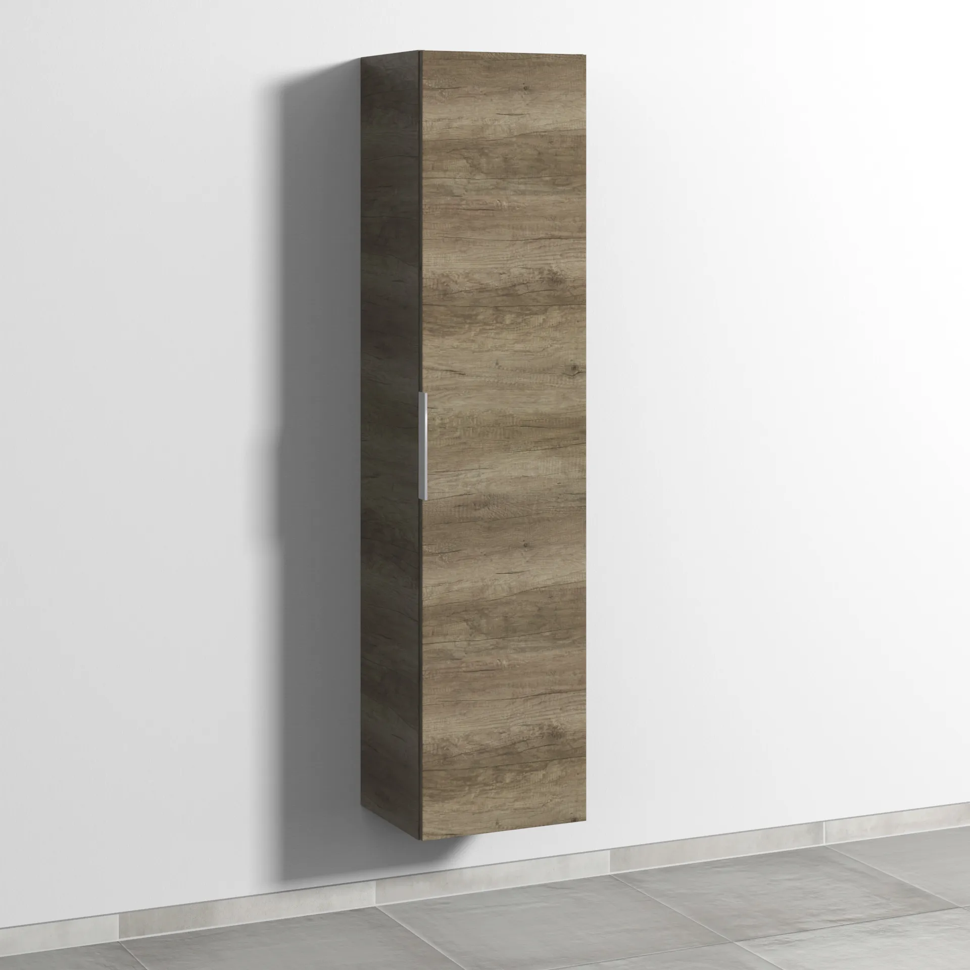 Sanipa Hochschrank „3way“ 400 × 1700 × 345 mm Anschlag rechts, in Eiche Nebraska, Anschlag rechts