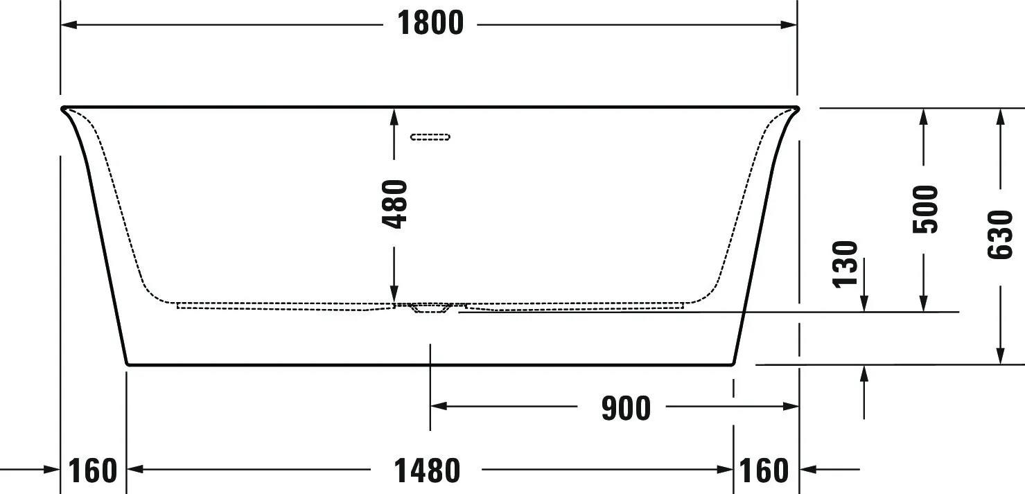 Duravit Badewanne „White Tulip“ freistehend oval 1800 × 900 mm in Weiß Duravit Badewanne „White Tulip“ freistehend oval 1800 × 900 mm in Weiß