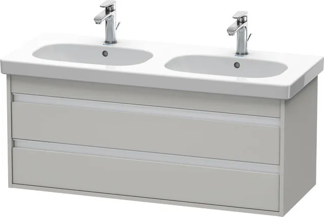 Duravit Waschtischunterschrank wandhängend „Ketho“ 115 × 48 × 45,5 cm Betongrau Matt