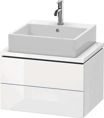 Duravit Waschtischunterschrank wandhängend „L-Cube“ 62 × 40 × 47,7 cm Weiß Hochglanz