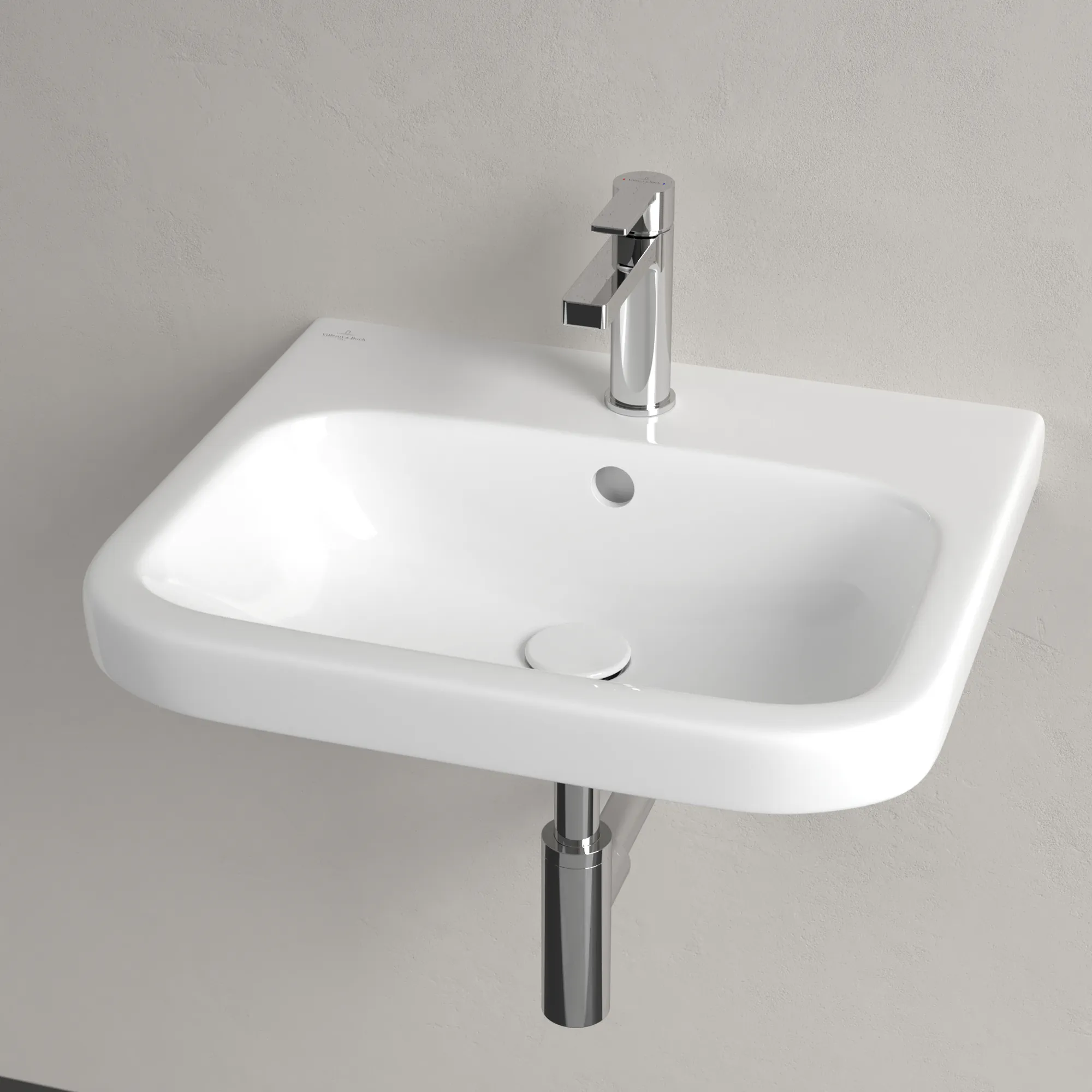 Villeroy & Boch Waschbecken geschliffen „Architectura“ 550 × 470 × 180 mm, ohne Hahnlochbohrung, mit Hahnlochbank, Hahnlochposition mittig in Weiß Alpin Villeroy & Boch Waschbecken geschliffen „Architectura“ 550 × 470 × 180 mm, ohne Hahnlochbohrung, mit Hahnlochbank, Hahnlochposition mittig in Weiß Alpin