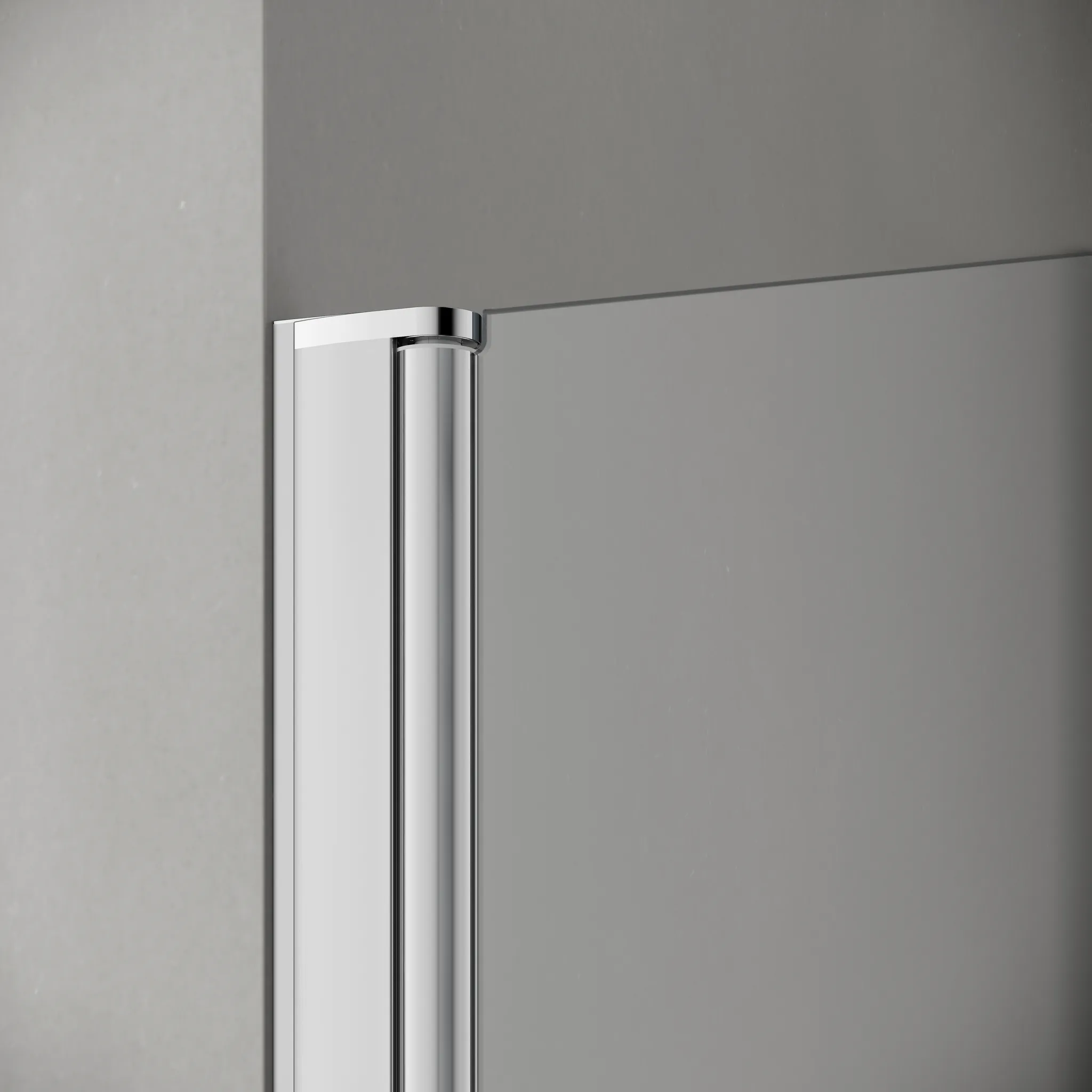 Kermi Pendeltür mit Pendeltür mit Festfeld rechts für Nische und Ecke „PEGA“ Glas Klar, Profile Silber Hochglanz, BV: 1050 - 1100 mm GAK: 1050 - 1075 mm WE: 1050 - 1100 mm H: 1850 mm