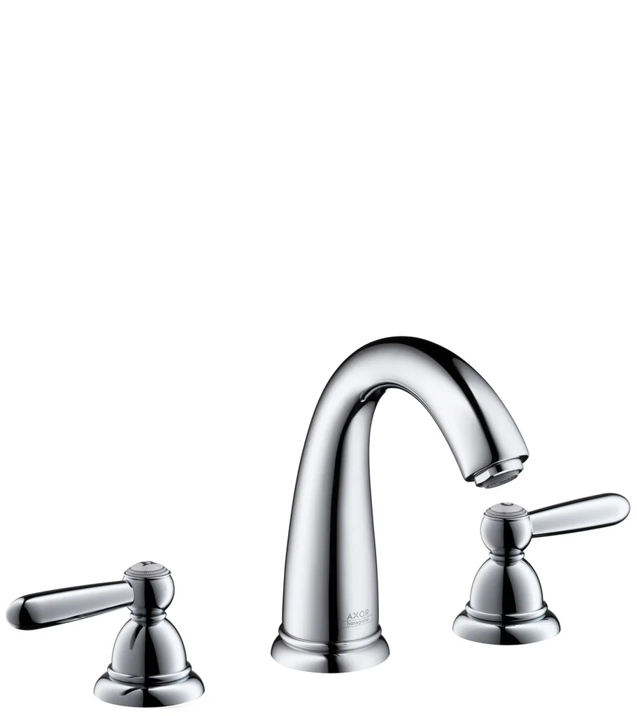 Hansgrohe AXOR Carlton 3-Loch Waschtischarmatur Chrom/Gold, Hebelgriff, ComfortZone 120, Ausladung 128 mm