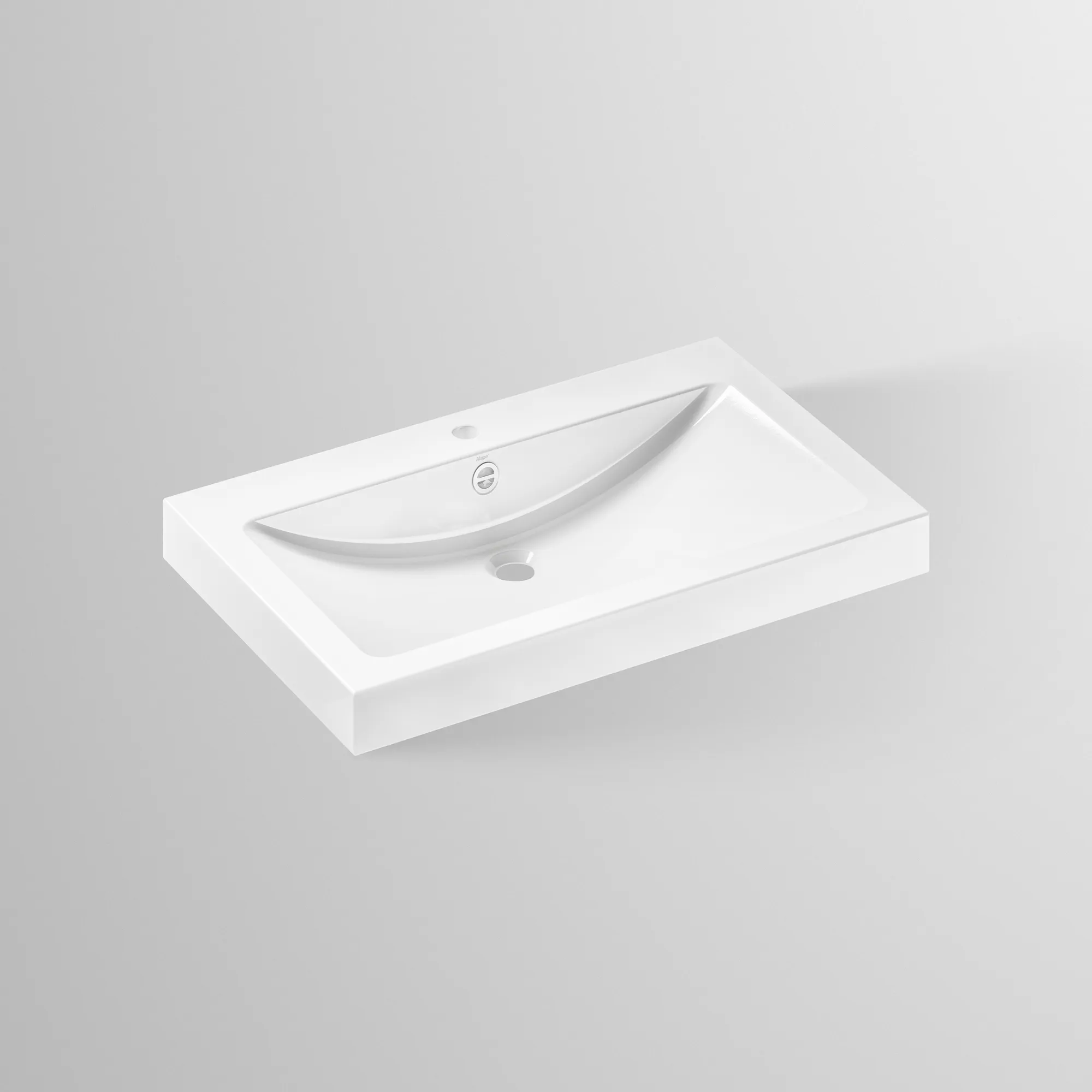 Waschbecken „R-Serie“ 800 × 111 mm, Hahnlochposition mittig mit ProShield Waschbecken „R-Serie“ 800 × 111 mm, Hahnlochposition mittig mit ProShield