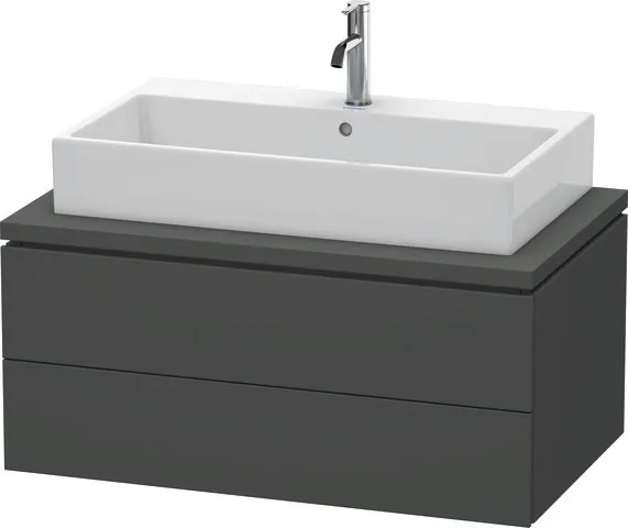 Duravit Waschtischunterschrank wandhängend „L-Cube“ 92 × 40 × 54,7 cm Graphit Matt