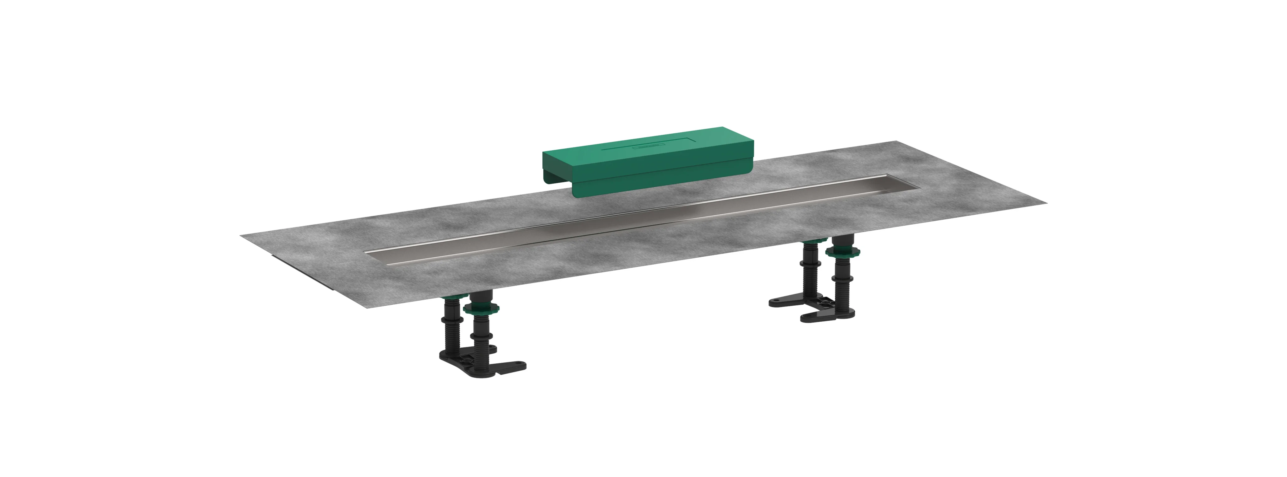 Hansgrohe RainDrain Installationsset 700 mm für Duschrinnen Fertigsets – Edelstahl V2A, höhenverstellbar, inkl. Dichtvlies und Verfliesungshilfe