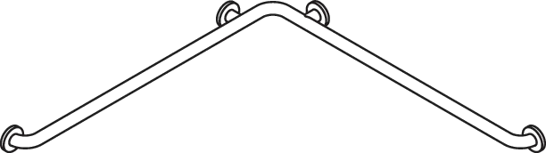 Dusch-, Wannenhandlauf (USA), matt, 37 1/2 x 37 1/2´´ reinweiß Dusch-, Wannenhandlauf (USA), matt, 37 1/2 x 37 1/2´´ reinweiß