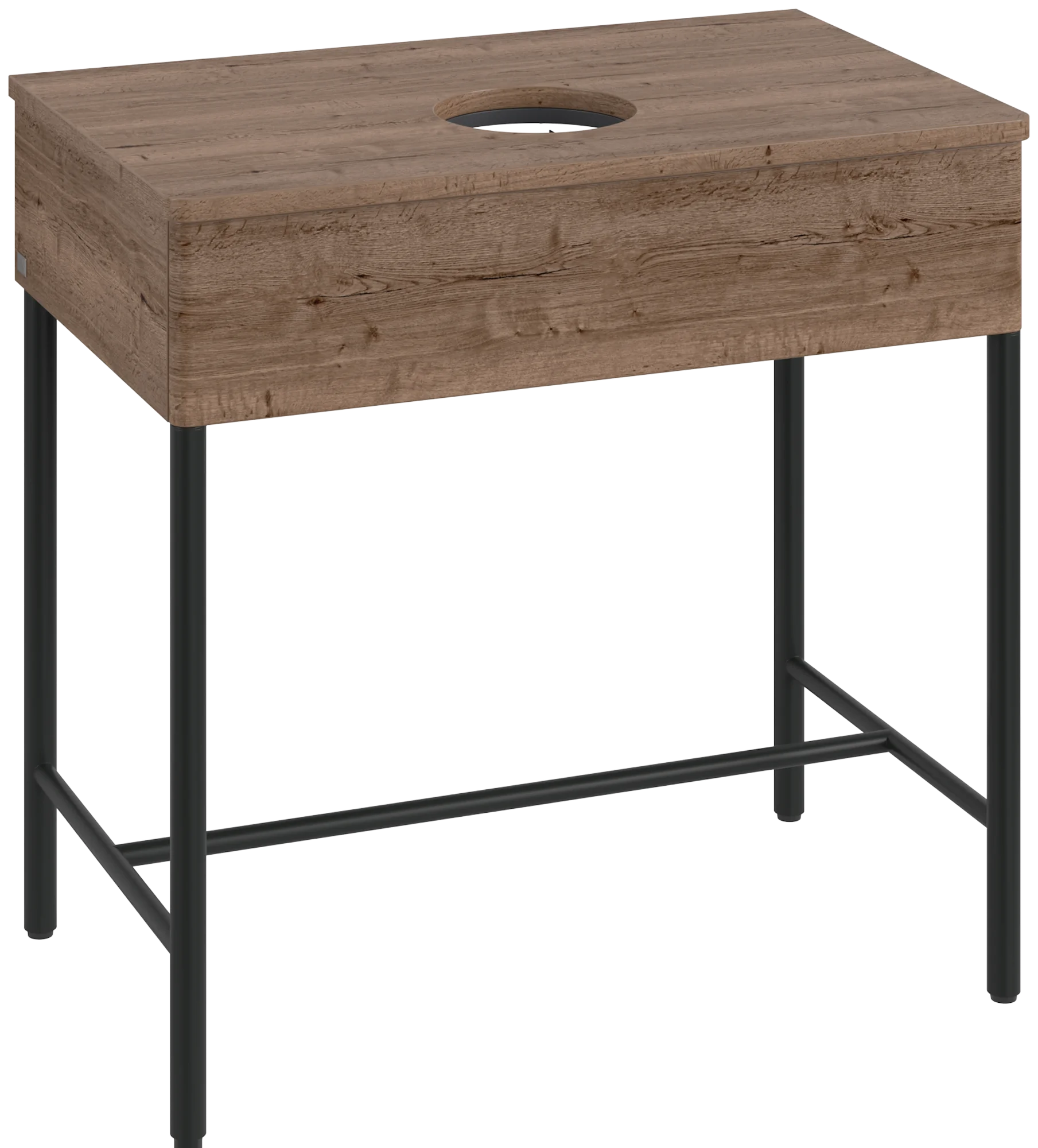 Villeroy & Boch Waschbeckenunterschrank Artis, Eckig, Tobacco Oak, 800x782x500mm, mit Metallgestell und Push-to-open Funktion Villeroy & Boch Waschbeckenunterschrank Artis, Eckig, Tobacco Oak, 800x782x500mm, mit Metallgestell und Push-to-open Funktion