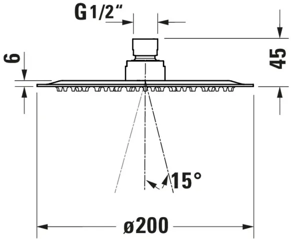 Duschkopf „Zubehör Armaturen“ ⌀ 200 mm in Chrom Duschkopf „Zubehör Armaturen“ ⌀ 200 mm in Chrom