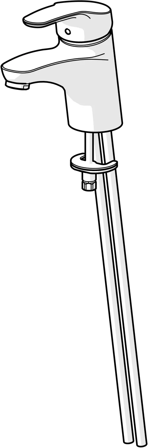 HansaMIX Einhebelmischer Waschtischbatterie HansaMIX 0108 Kupferrohr Ausladung 141 mm DN15 Chrom HansaMIX Einhebelmischer Waschtischbatterie HansaMIX 0108 Kupferrohr Ausladung 141 mm DN15 Chrom