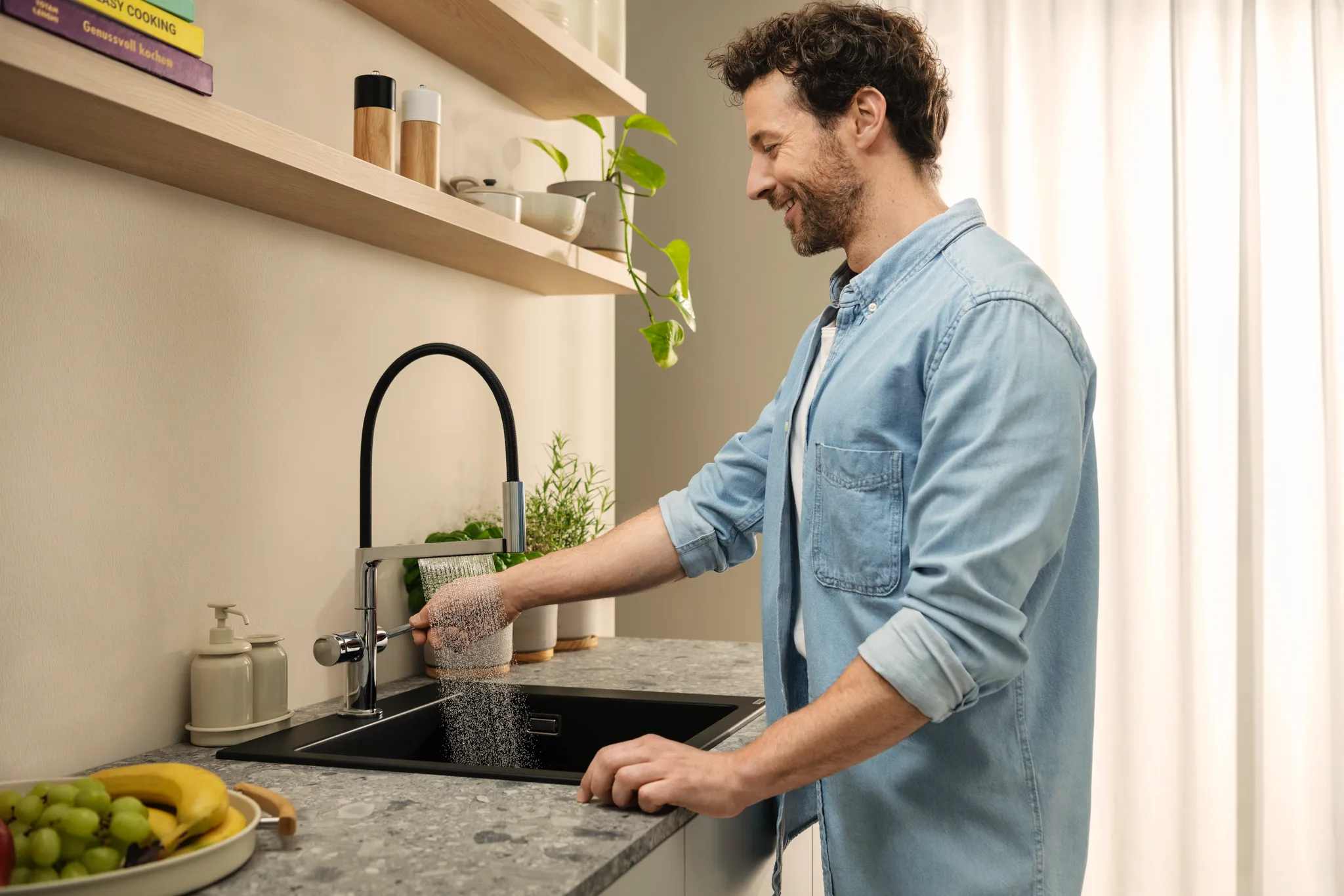 Hansgrohe S51 S510-F450 Einbauspüle 450, Graphitschwarz