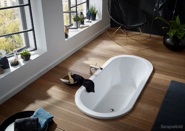 Mauersberger Acryl-Badewanne crispa 185⁄95 duo, weiß