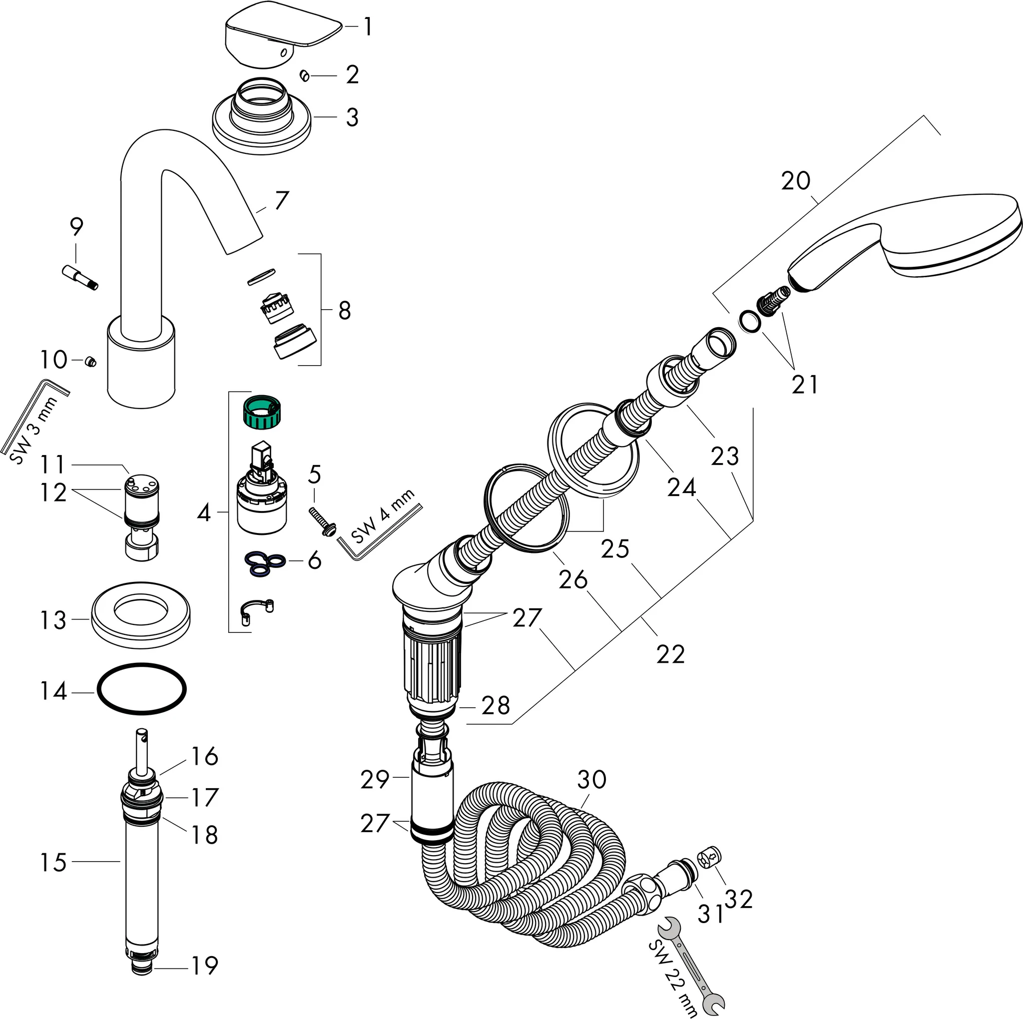 3-Loch Wannenmischer Logis F-Set chrom Wannenrandmontage 3-Loch Wannenmischer Logis F-Set chrom Wannenrandmontage