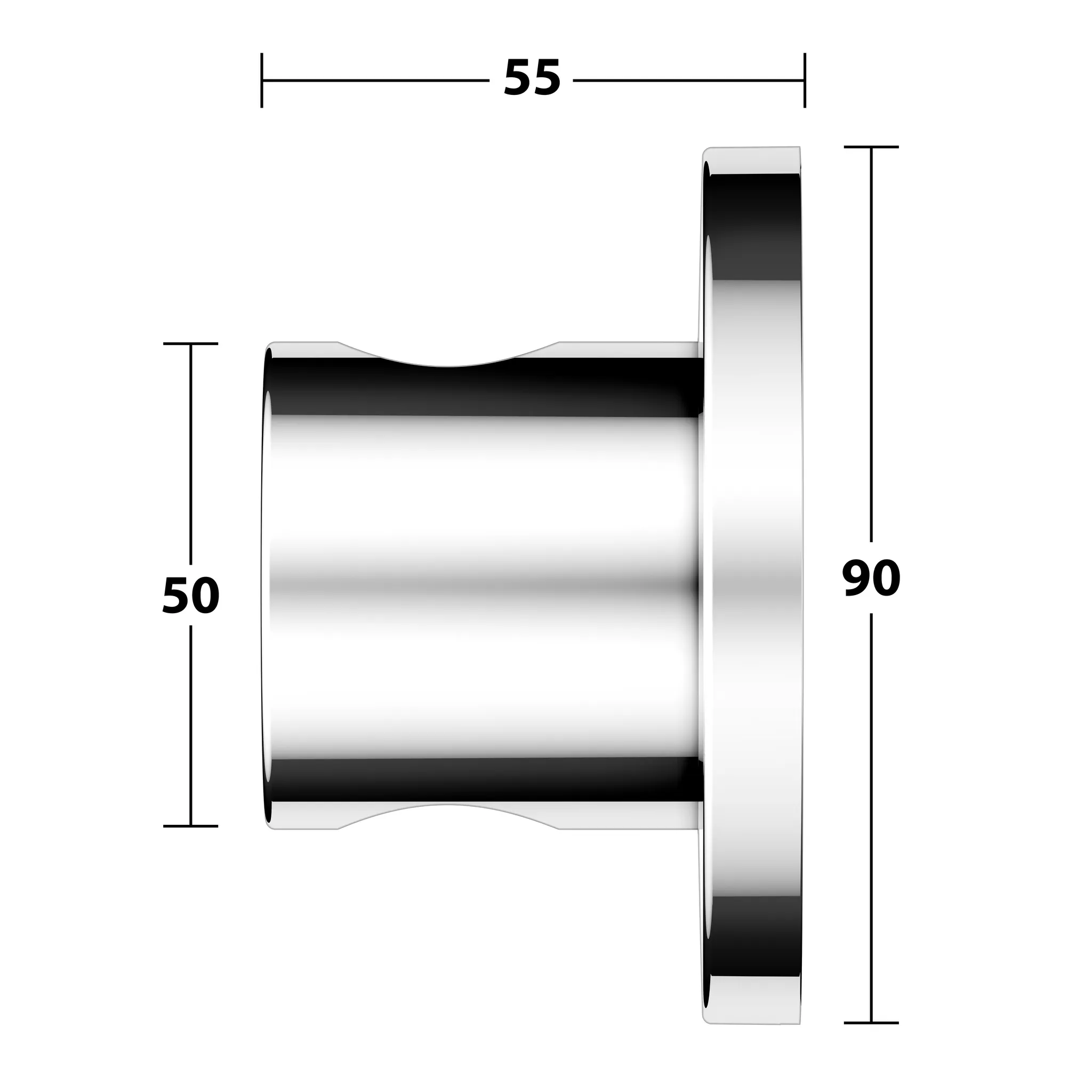IXMO 59591010001 Wandbrausehalter rund verchromt IXMO 59591010001 Wandbrausehalter rund verchromt
