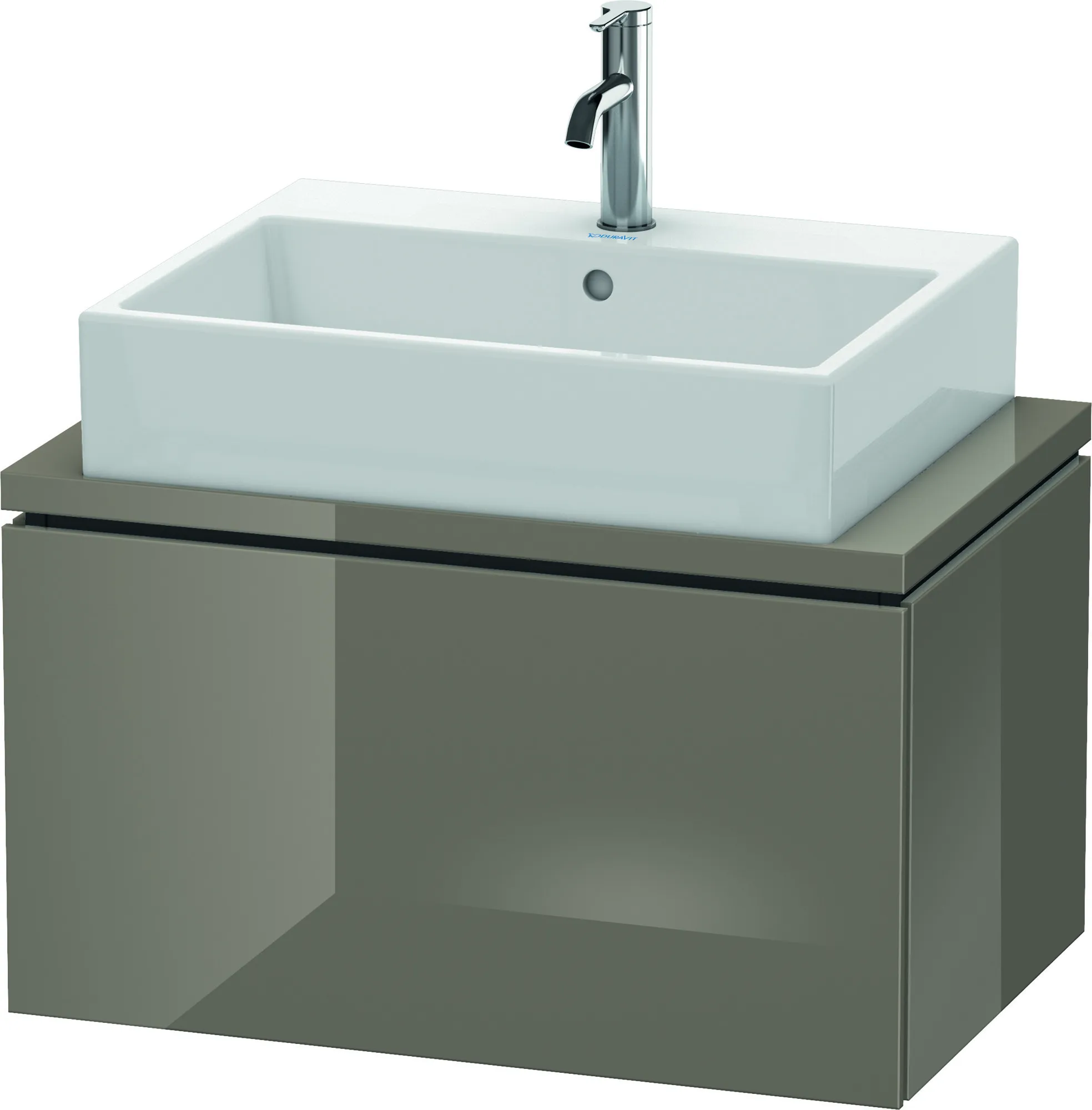Duravit Waschtischunterschrank wandhängend „L-Cube“ 72 × 40 × 47,7 cm Flannel Grey Hochglanz