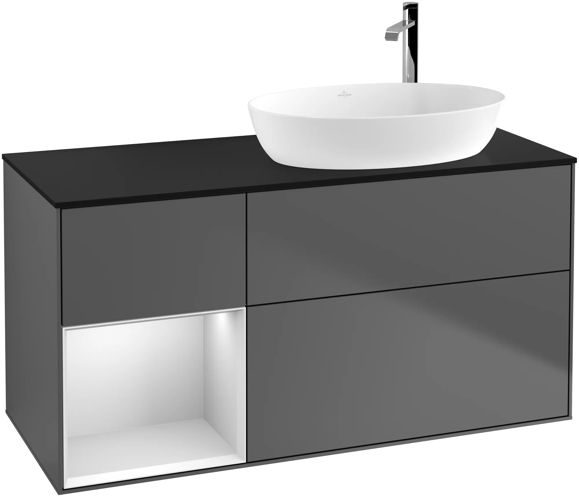 Villeroy & Boch Finion Waschbeckenunterschrank F92 1200x603x501mm anthrazit