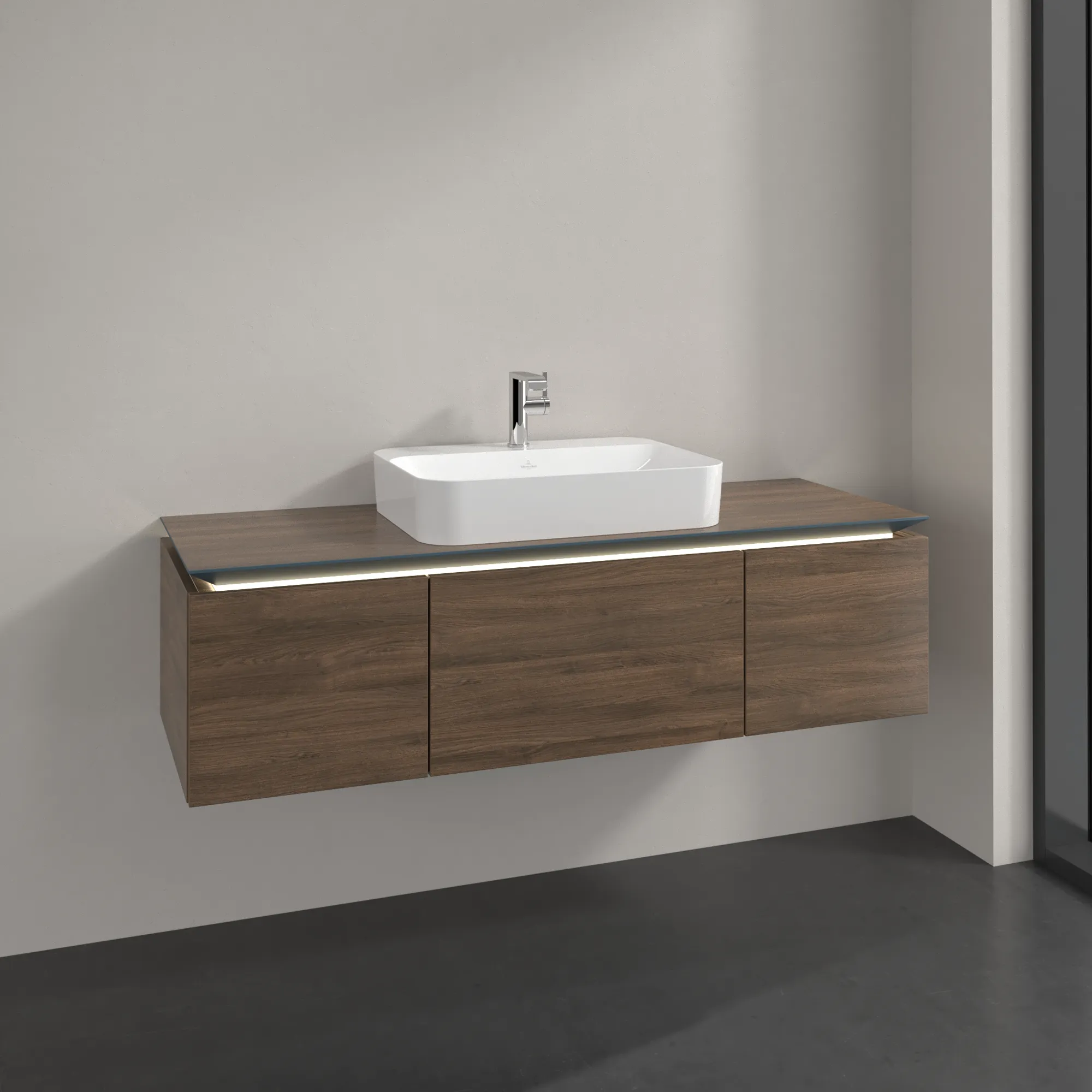 Villeroy & Boch Waschtischunterschrank „Legato“ für Schrankwaschtisch 140 × 38 × 50 cm mittig