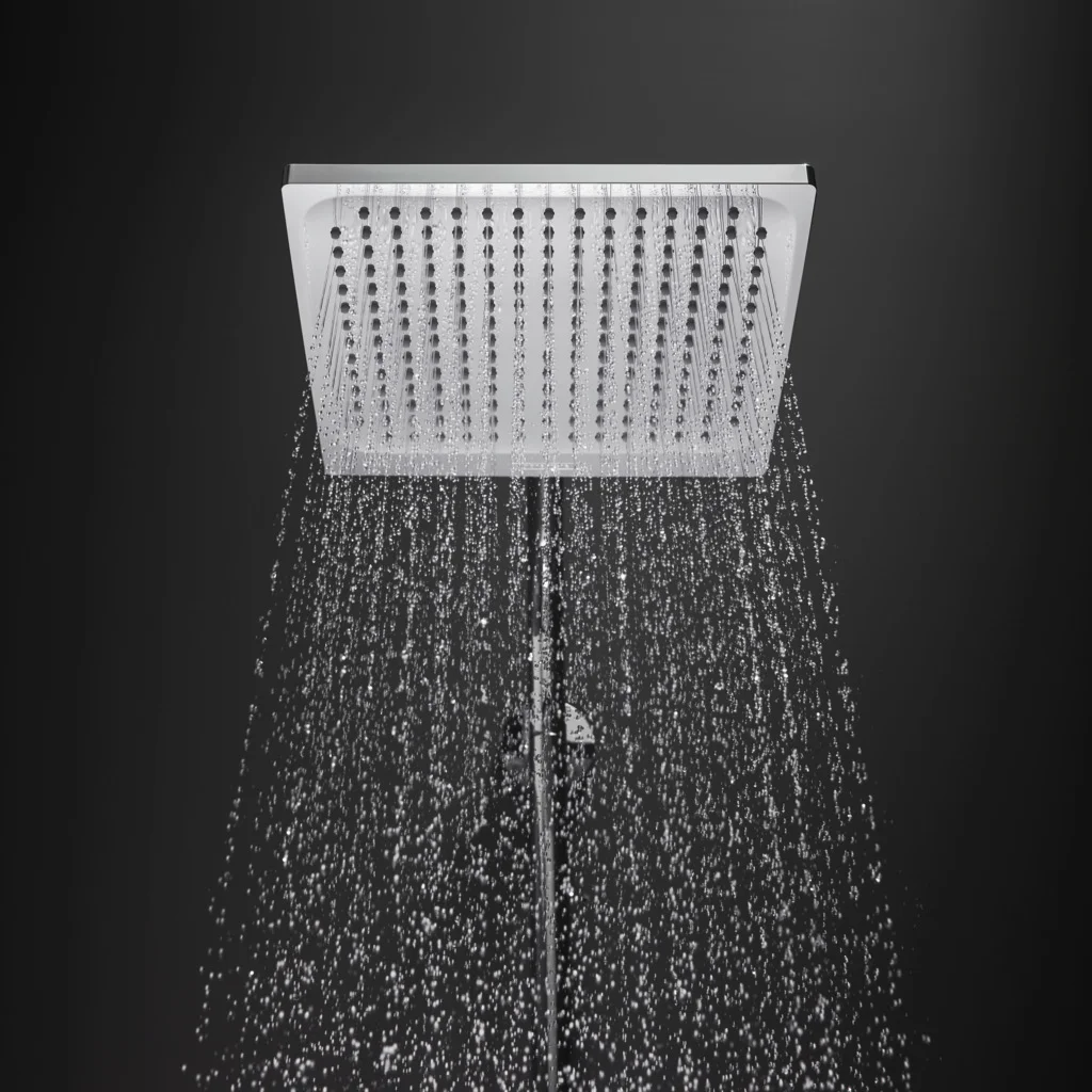 Hansgrohe Crometta E Showerpipe 240 Reno EcoSmart chrom, 240 x 240 mm, 9 l/min, Aufputzinstallation
