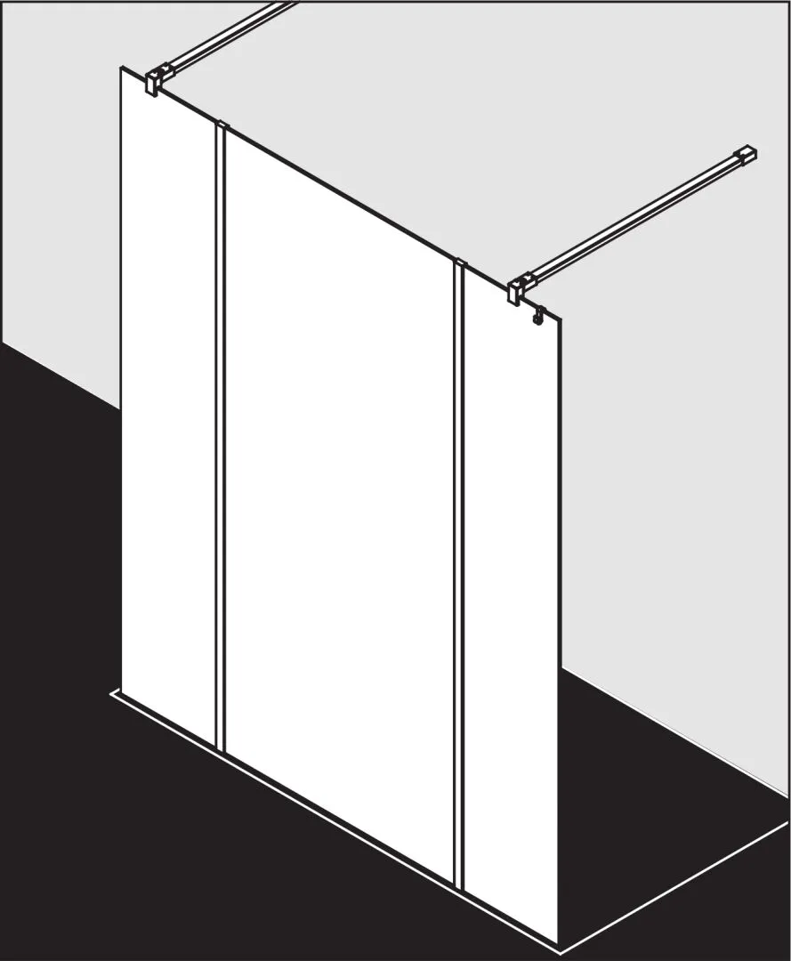 Kermi Duschdesign Walk-In-Duschkabine „WALK-IN XB“ Glas Klar, Profile Silber Hochglanz, BV: 1200 - 1200 mm H: 2000 mm