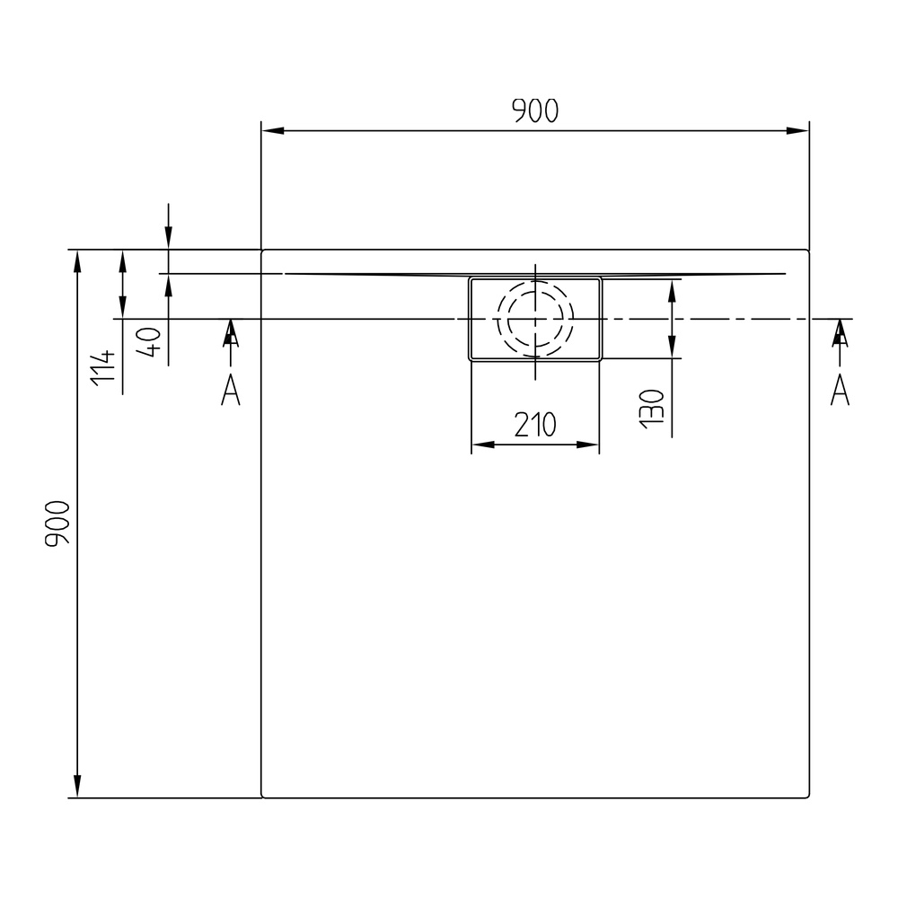 Villeroy & Boch quadrat Duschwanne „Architectura MetalRim“ 90 × 90 cm ohne Oberflächenbeschichtung, in Weiß Alpin Villeroy & Boch quadrat Duschwanne „Architectura MetalRim“ 90 × 90 cm ohne Oberflächenbeschichtung, in Weiß Alpin