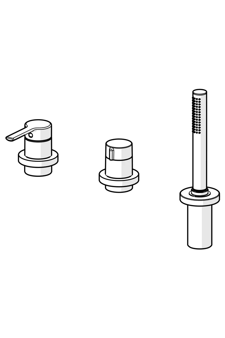 HansaRONDA Wannenarmatur Einhebelmischer Fertigmontageset für Wanne/Brause HansaRONDA Wannenarmatur Einhebelmischer Fertigmontageset für Wanne/Brause
