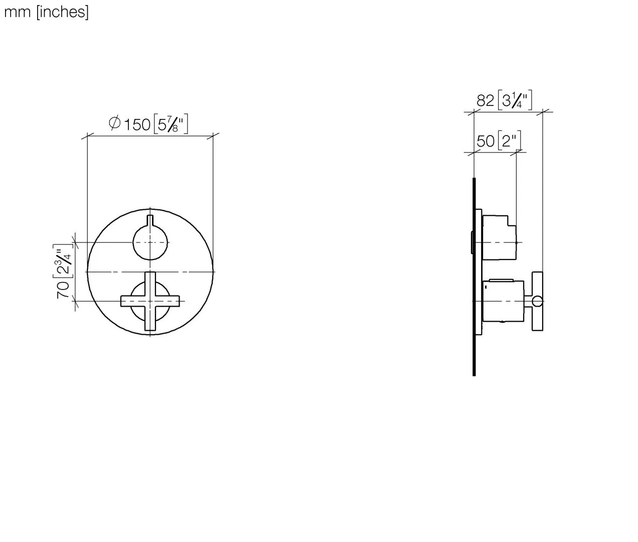 Dornbracht Tara UP-Thermostat mit Einweg-Mengenregulierung - Chrom Dornbracht Tara UP-Thermostat mit Einweg-Mengenregulierung - Chrom