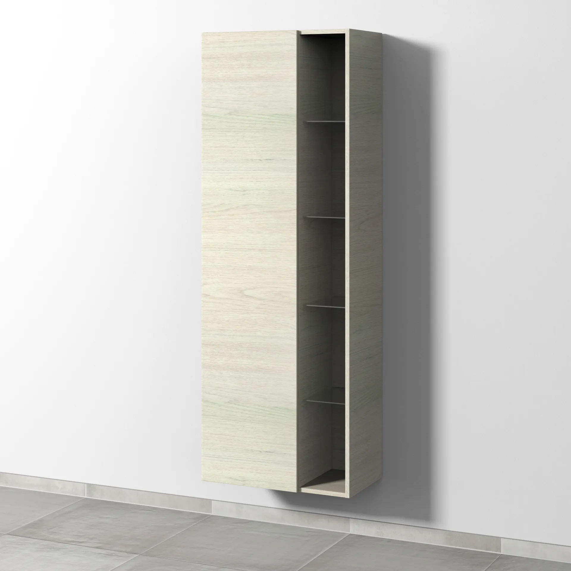 Sanipa Stauraumschrank „3way“ 600 × 1700 × 345 mm Anschlag links, in White Oak, Anschlag links