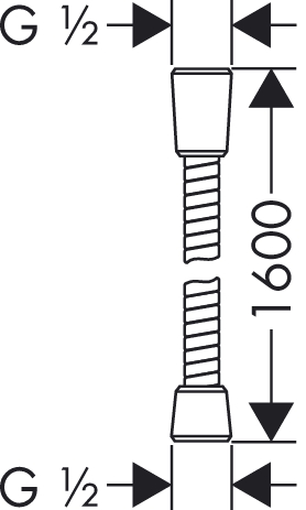 Brausenschlauch Sensoflex 1600mm chrom