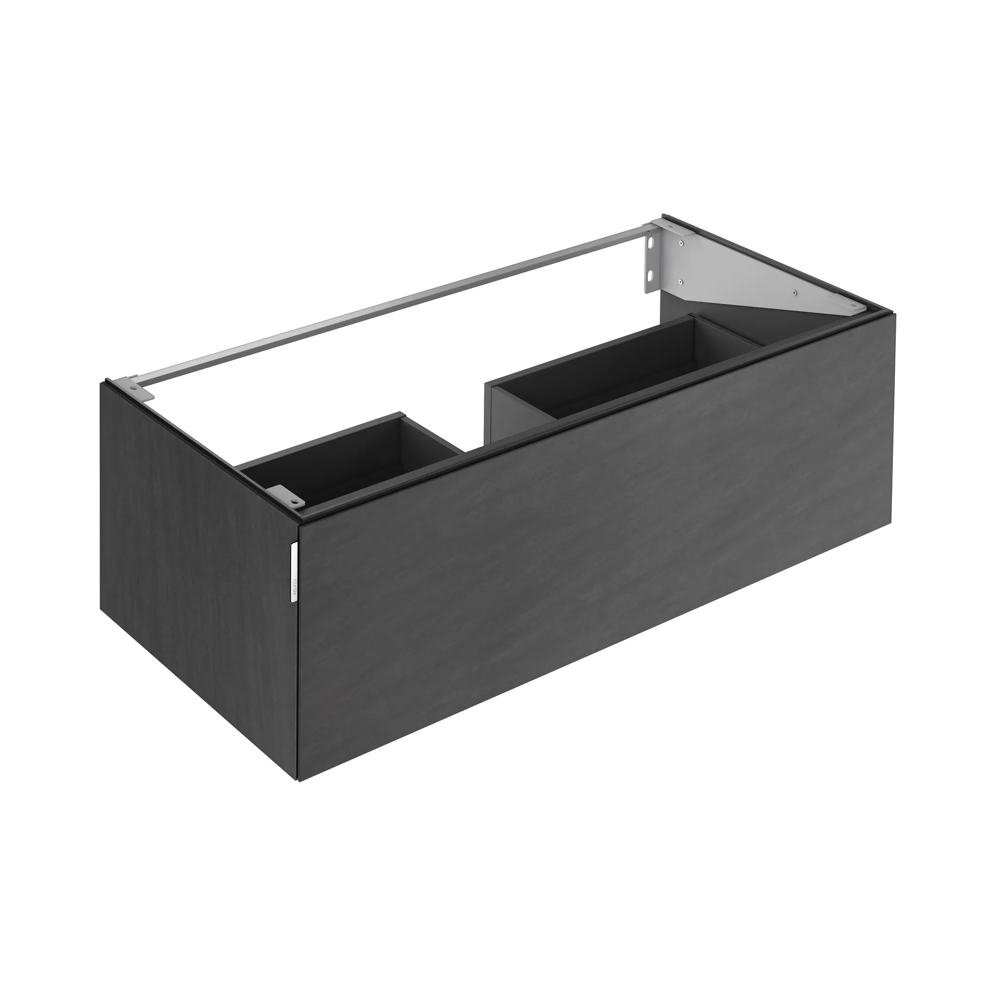KEUCO Waschtischunterschrank mit Auszug „Edition 11 Art“ Basalt (Keramik), Basalt (Keramik), mit Beleuchtung 1200 × 350 × 490 mm