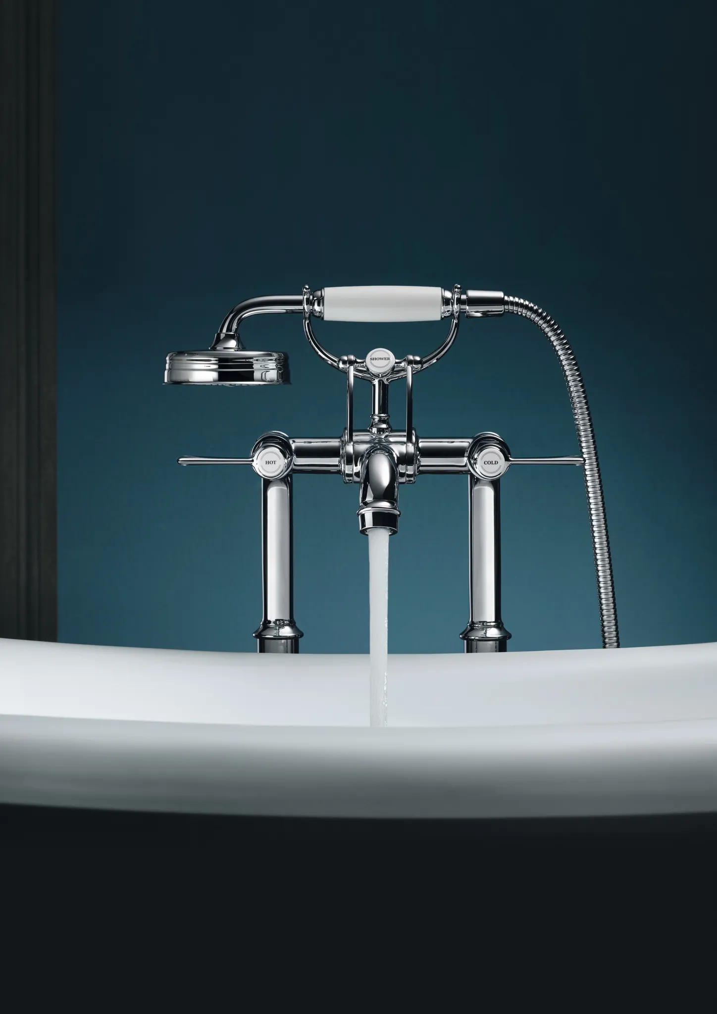 Hansgrohe AXOR Montreux 2-Griff Wannenarmatur bodenstehend, Chrom Hansgrohe AXOR Montreux 2-Griff Wannenarmatur bodenstehend, Chrom