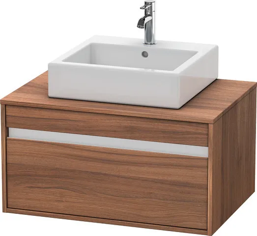 Duravit Waschtischunterschrank wandhängend „Ketho“ 80 × 42,6 × 55 cm Nussbaum Natur