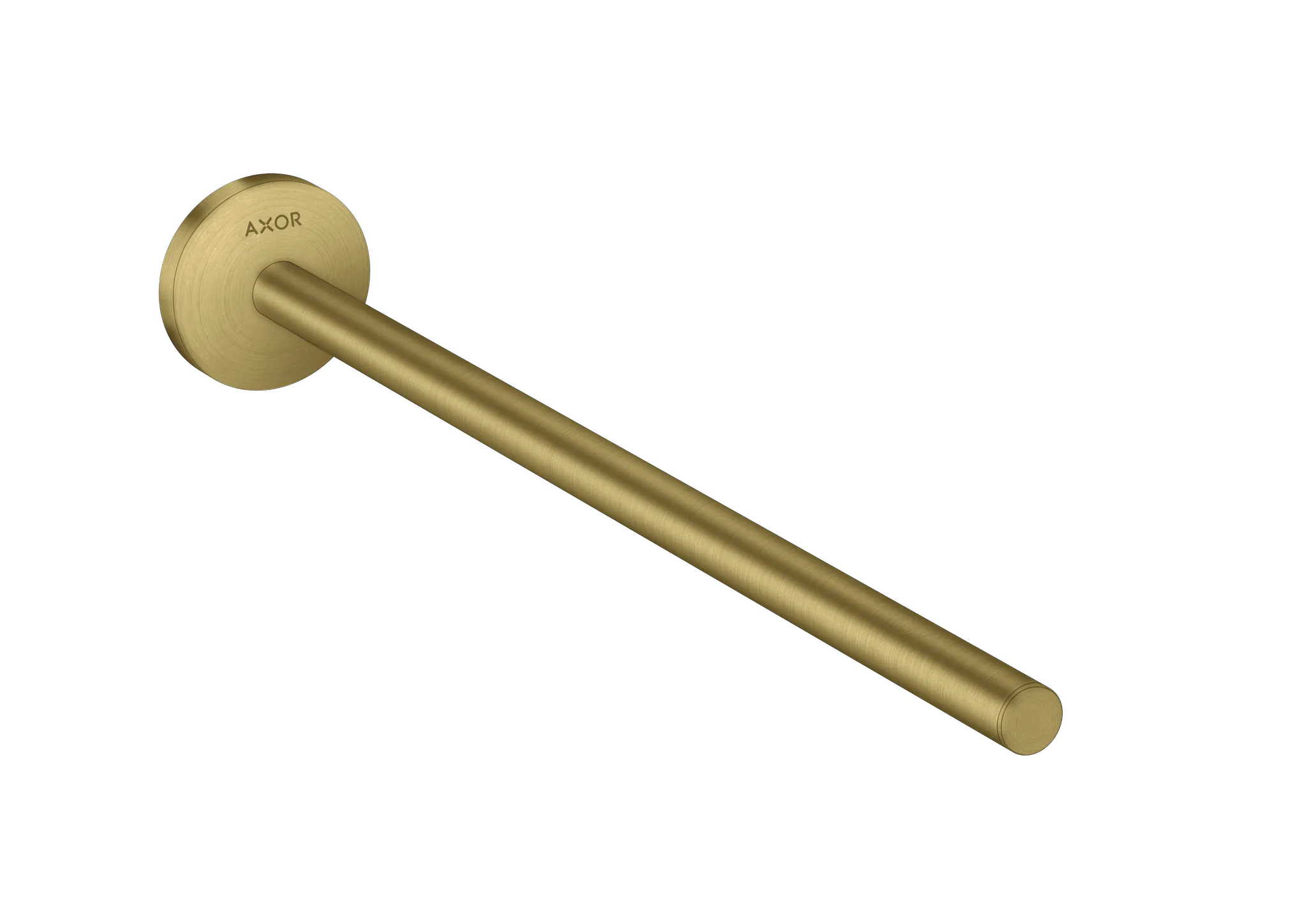 Hansgrohe AXOR Universal Circular Handtuchhalter Brushed Brass, feststehend, Länge 354 mm, Wandmontage mit verdeckter Befestigung