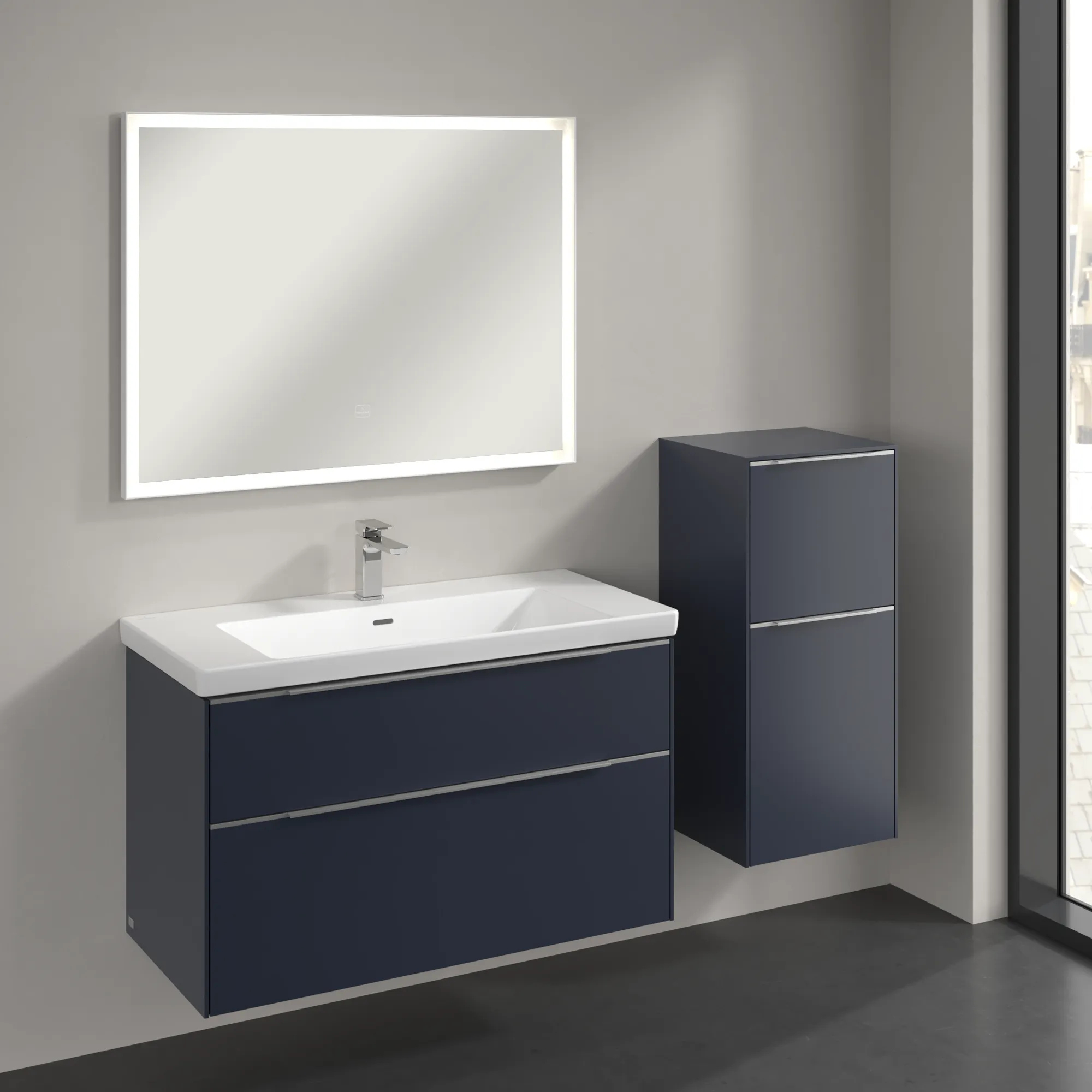 Villeroy & Boch Seitenschrank „Subway 3.0“ 40 × 86 × 36,2 × 36,2 cm 1 Auszug, 1 Tür, Anschlag (Scharnier) rechts, 1 Tür, Anschlag rechts Villeroy & Boch Seitenschrank „Subway 3.0“ 40 × 86 × 36,2 × 36,2 cm 1 Auszug, 1 Tür, Anschlag (Scharnier) rechts, 1 Tür, Anschlag rechts