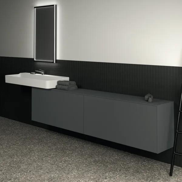Ideal Standard Waschtischunterschrank Conca, 2 Auszüge, Anthrazit