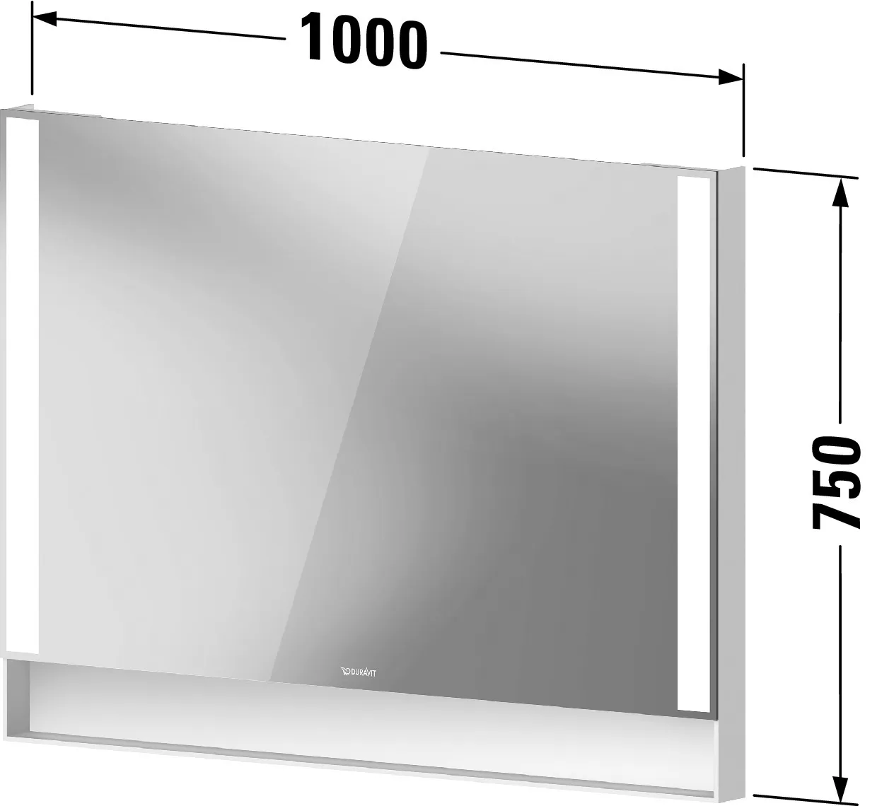 Duravit Spiegel „Qatego“ 100 × 75 cm Duravit Spiegel „Qatego“ 100 × 75 cm